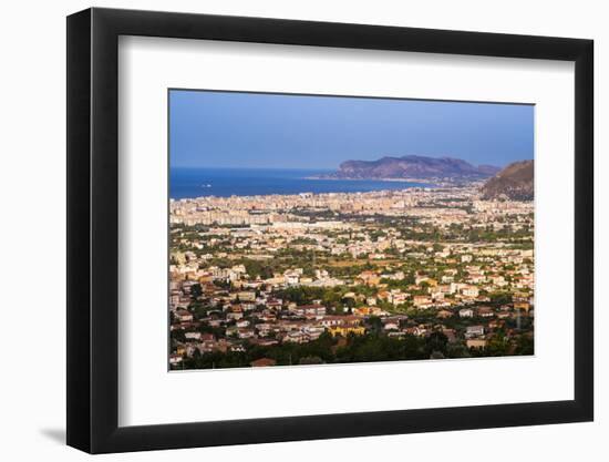 Cityscape of Palermo (Palermu) and the Coast of Sicily-Matthew Williams-Ellis-Framed Photographic Print