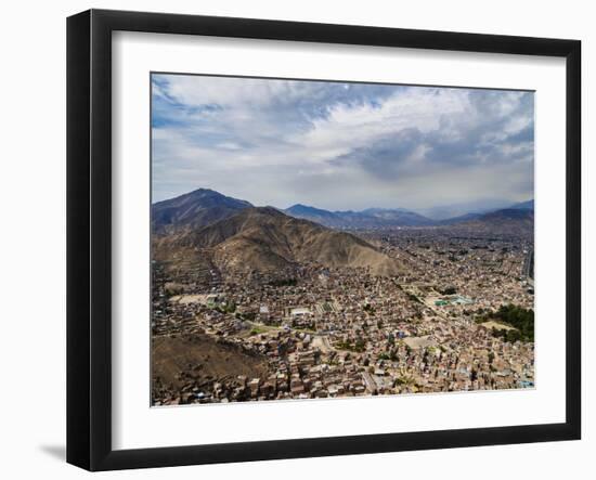 Cityscape seen from the San Cristobal Hill, Lima, Peru, South America-Karol Kozlowski-Framed Photographic Print