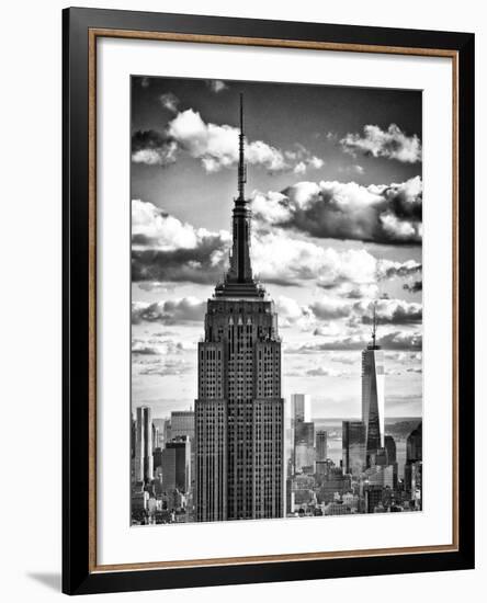 Cityscape Skyscraper, Empire State Building and One World Trade Center, Manhattan, NYC-Philippe Hugonnard-Framed Photographic Print