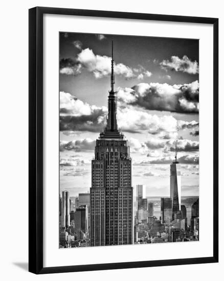 Cityscape Skyscraper, Empire State Building and One World Trade Center, Manhattan, NYC-Philippe Hugonnard-Framed Photographic Print