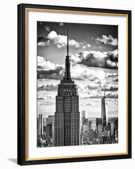 Cityscape Skyscraper, Empire State Building and One World Trade Center, Manhattan, NYC-Philippe Hugonnard-Framed Photographic Print