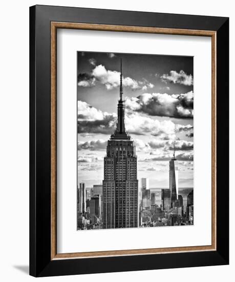 Cityscape Skyscraper, Empire State Building and One World Trade Center, Manhattan, NYC-Philippe Hugonnard-Framed Photographic Print