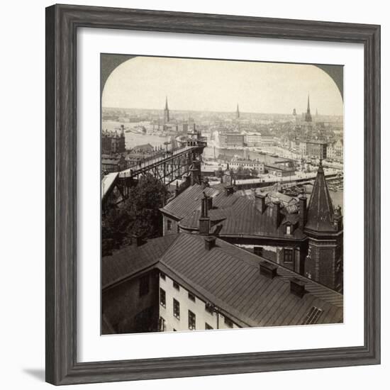 Cityscape, Stockholm, Sweden-Underwood & Underwood-Framed Photographic Print