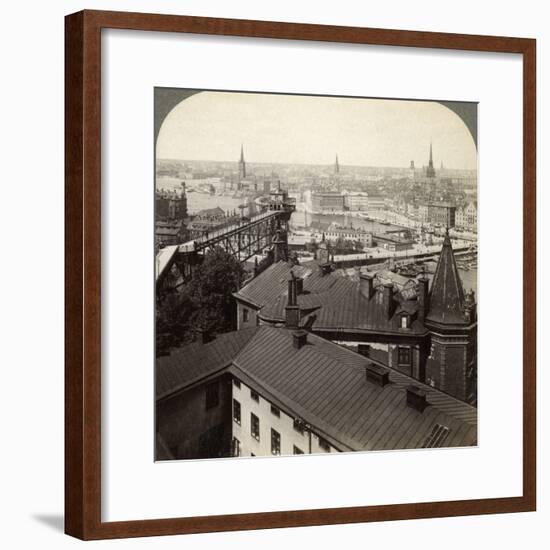 Cityscape, Stockholm, Sweden-Underwood & Underwood-Framed Photographic Print