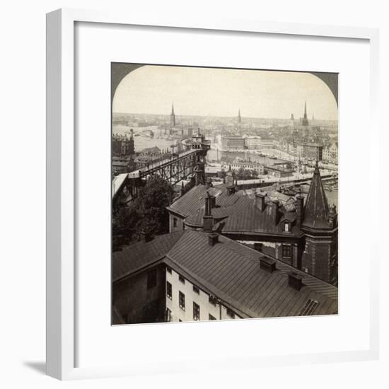 Cityscape, Stockholm, Sweden-Underwood & Underwood-Framed Photographic Print