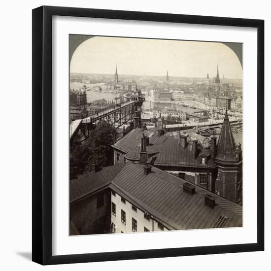 Cityscape, Stockholm, Sweden-Underwood & Underwood-Framed Photographic Print