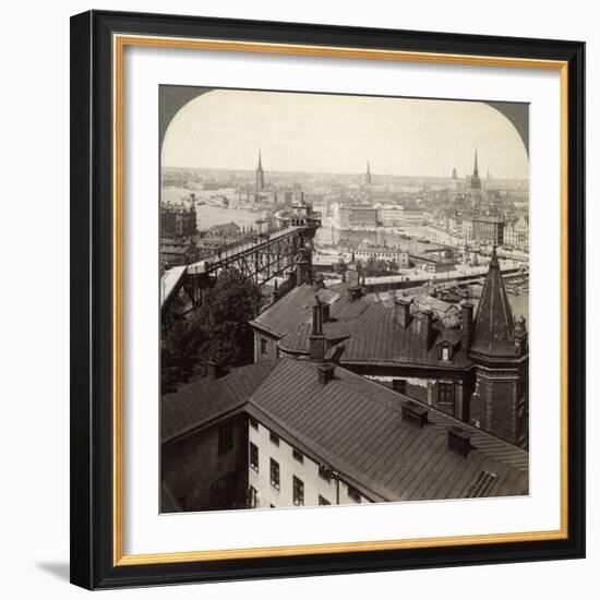 Cityscape, Stockholm, Sweden-Underwood & Underwood-Framed Photographic Print