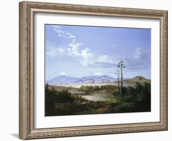 Ciudad De Puebla Mit Den Vulkanen-Salvador Murillo-Framed Giclee Print