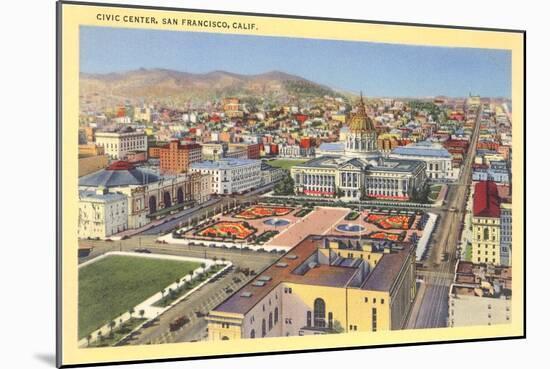 Civic Center Downtown, San Francisco, California-null-Mounted Art Print