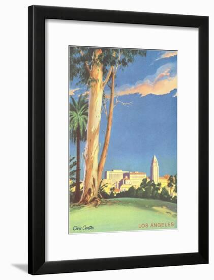 Civic Center, Eucalyptus, Los Angeles, California-null-Framed Art Print