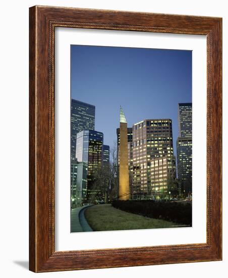 Civic Center Plaza Skyscrapers in the Evening, Denver, Colorado, USA-Christopher Rennie-Framed Photographic Print