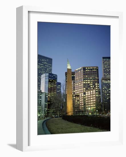 Civic Center Plaza Skyscrapers in the Evening, Denver, Colorado, USA-Christopher Rennie-Framed Photographic Print