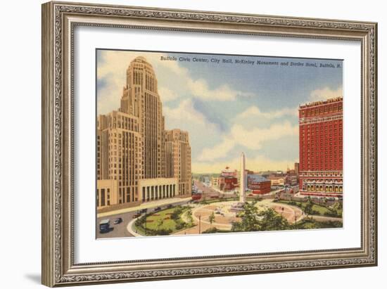 Civic Center, Statler Hotel, Buffalo-null-Framed Art Print