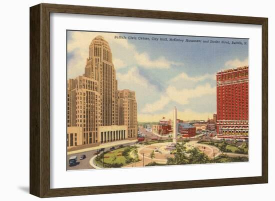 Civic Center, Statler Hotel, Buffalo-null-Framed Art Print