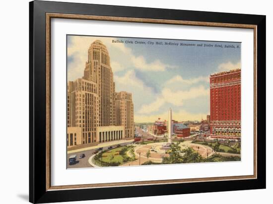 Civic Center, Statler Hotel, Buffalo-null-Framed Art Print