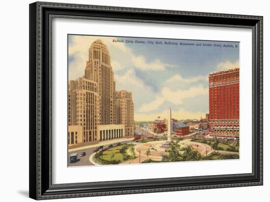 Civic Center, Statler Hotel, Buffalo-null-Framed Art Print