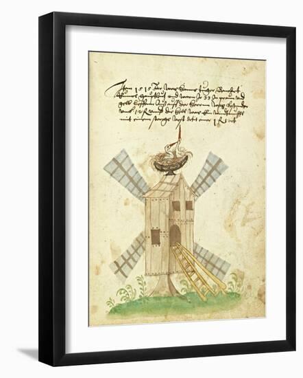 Civic festival of the Nuremberg Schembartlauf - Windmill-German 16th Century-Framed Art Print