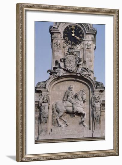 Civic Tower of Town Hall, Lyon, Rhone-Alpes, France-null-Framed Giclee Print