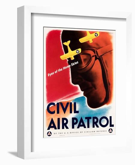 Civil Air Patrol: Eyes of the Home Skies, World War II aviation print.-Vernon Lewis Gallery-Framed Art Print