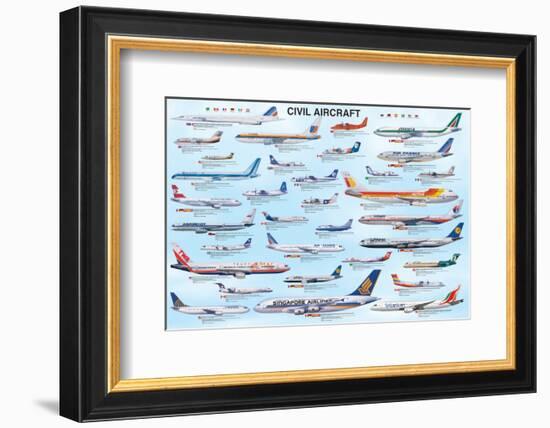 Civil Aircraft-null-Framed Premium Giclee Print