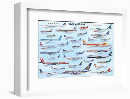 Civil Aircraft-null-Framed Premium Giclee Print