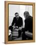 Civil Right Leader Dr. Martin Luther King Speaking with President Lyndon Johnson-Stan Wayman-Framed Premier Image Canvas