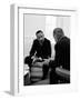 Civil Right Leader Dr. Martin Luther King Speaking with President Lyndon Johnson-Stan Wayman-Framed Premium Photographic Print