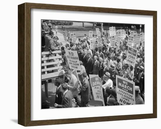 Civil Rights March on Washington, D.C. with Martin Luther King Jr.-Warren K^ Leffler-Framed Photo