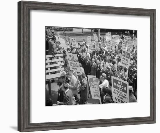 Civil Rights March on Washington, D.C. with Martin Luther King Jr.-Warren K^ Leffler-Framed Photo