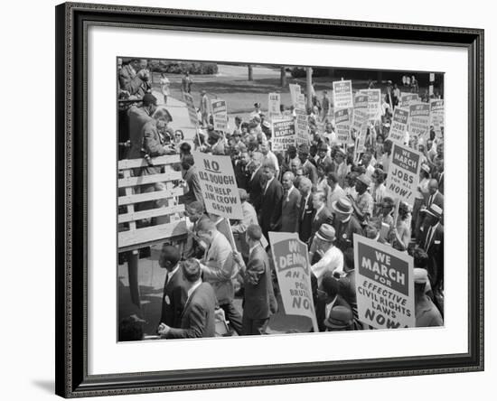 Civil Rights March on Washington, D.C. with Martin Luther King Jr.-Warren K^ Leffler-Framed Photo