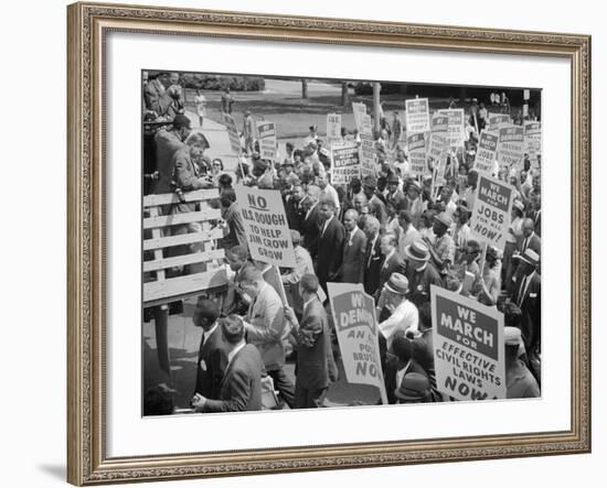 Civil Rights March on Washington, D.C. with Martin Luther King Jr.-Warren K^ Leffler-Framed Photo