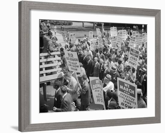 Civil Rights March on Washington, D.C. with Martin Luther King Jr.-Warren K^ Leffler-Framed Photo