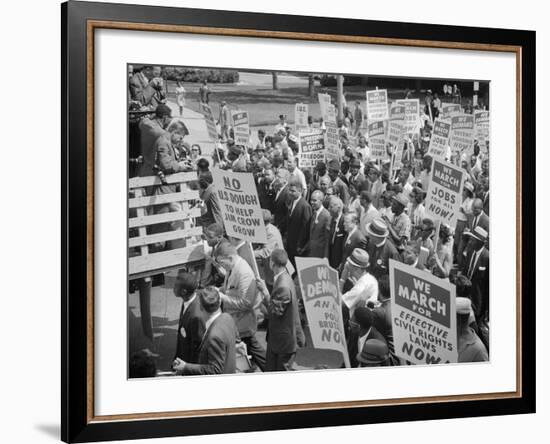 Civil Rights March on Washington, D.C. with Martin Luther King Jr.-Warren K^ Leffler-Framed Photo