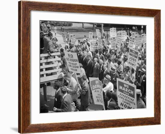 Civil Rights March on Washington, D.C. with Martin Luther King Jr.-Warren K^ Leffler-Framed Photo