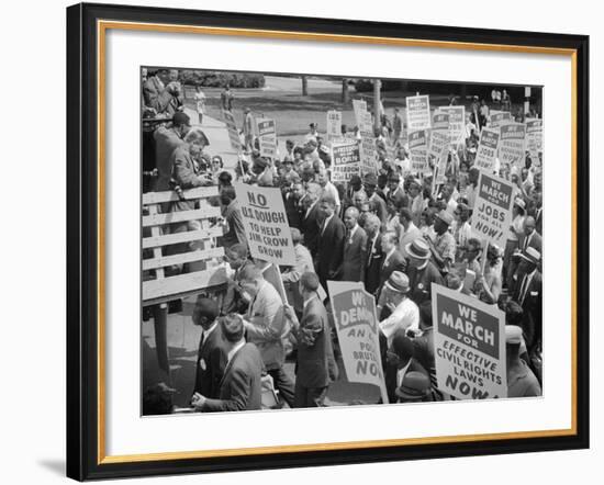 Civil Rights March on Washington, D.C. with Martin Luther King Jr.-Warren K^ Leffler-Framed Photo