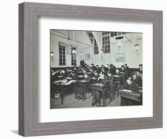 Civil Service Class for Male Students, Hammersmith Commercial Institute, London, 1913-null-Framed Photographic Print