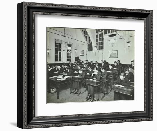 Civil Service Class for Male Students, Hammersmith Commercial Institute, London, 1913-null-Framed Photographic Print