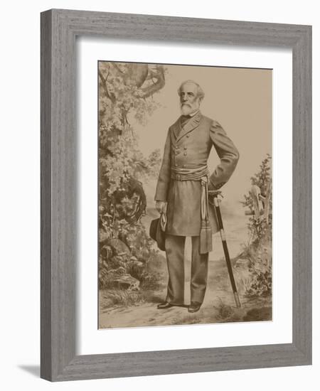 Civil War Artwork of General Robert E. Lee-Stocktrek Images-Framed Art Print
