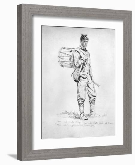 Civil War: Drummer, 1863-Edwin Forbes-Framed Giclee Print