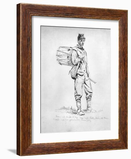 Civil War: Drummer, 1863-Edwin Forbes-Framed Giclee Print