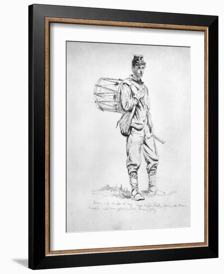 Civil War: Drummer, 1863-Edwin Forbes-Framed Giclee Print