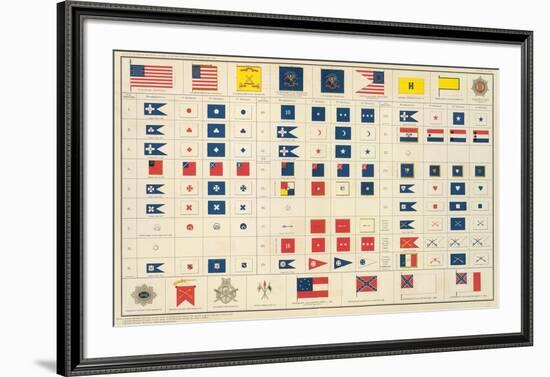 Civil War: Flags, Badges, c.1895-null-Framed Art Print