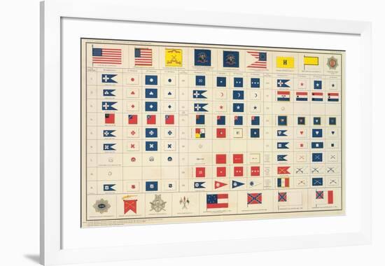 Civil War: Flags, Badges, c.1895-null-Framed Art Print