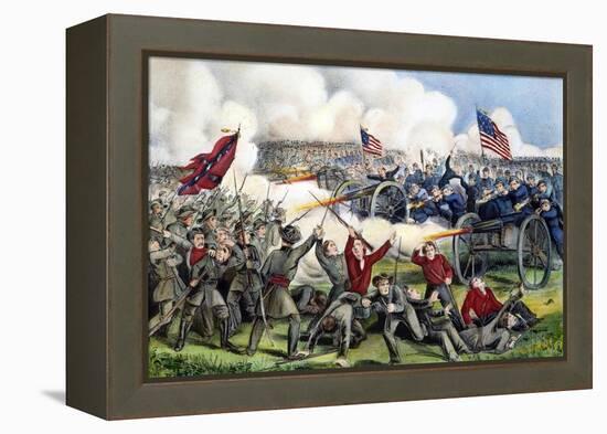 Civil War: Gettysburg, 1863-Currier & Ives-Framed Premier Image Canvas