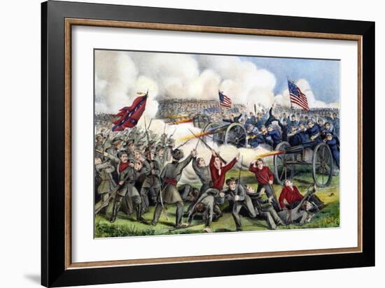 Civil War: Gettysburg, 1863-Currier & Ives-Framed Giclee Print