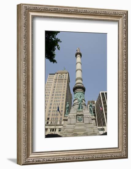 Civil War Monument, Liberty Bank Building, Lafayette Square, Buffalo, New York, USA-Cindy Miller Hopkins-Framed Photographic Print