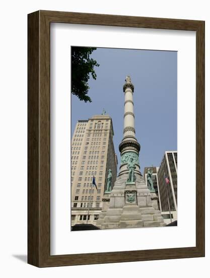 Civil War Monument, Liberty Bank Building, Lafayette Square, Buffalo, New York, USA-Cindy Miller Hopkins-Framed Photographic Print