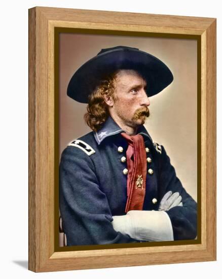 Civil War Portrait of General George Armstrong Custer-Stocktrek Images-Framed Premier Image Canvas