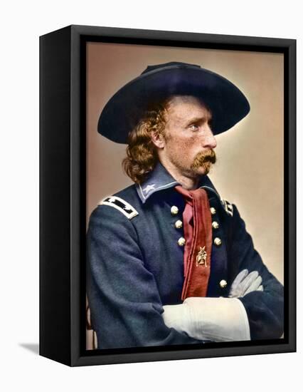 Civil War Portrait of General George Armstrong Custer-Stocktrek Images-Framed Premier Image Canvas