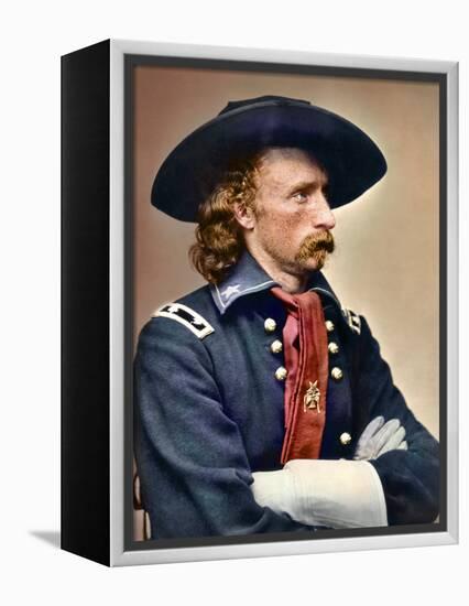 Civil War Portrait of General George Armstrong Custer-Stocktrek Images-Framed Premier Image Canvas